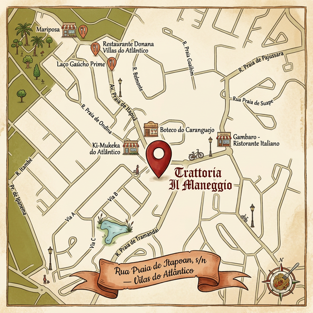 Mapa — Trattoria Il Maneggio, Vilas do Atlântico